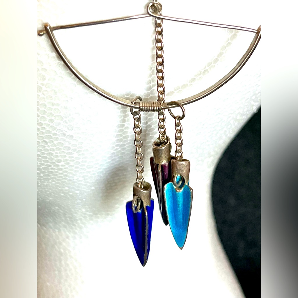 Artisan Made One Of A Kind Earrings Stylized Bow & Arrows Handmade